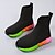 ieftine Adidași de Damă-Pentru femei Adidași Cizme Sock Boots Mărime Plus Size Pantofi Flyknit În aer liber Zilnic Culoare solidă Ghete Botine Iarnă Toc Drept Vârf rotund Casual Confortabili Tăiați volantul Loafer Negru