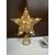 voordelige Kerstlichten-smeedijzeren pentagram voor kerstboom decoratie katoenen draad gepoederde boom top led light-emitting kerstboom decoratie boom top ster