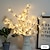 abordables Luces decorativas-1 unidad de 20 luces LED de rama de sauce blanco, perfectas para decoración del hogar, jardín, boda, Navidad y vacaciones, sin batería