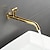 cheap Wall Mount-Wall Mounted Bathroom Sink Faucet, Brass Constructed Single Handle One Hole Long Reversible Spout Bath Mixer Taps for Bathroom Sink Tall Vessel in Black Chrome Antique Brass Silver