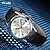 お買い得  クォーツ腕時計-Poshi 男性クォーツ時計ファッションカジュアル腕時計発光カレンダー防水装飾革時計