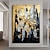 abordables Peintures Abstraites-grande peinture à l&#039;huile dorée peinte à la main peinture à l&#039;huile en aluminium faite à la main peinture à l&#039;huile originale abstraite moderne sur toile mur de feuille d&#039;or décor d&#039;art fait à la main