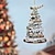 cheap Ornaments-Christmas Decorations Snowman Christmas Tree Pendants Creative 2D Acrylic Decorative Hanging Ornaments Farmhouse Decoration