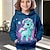 cheap Girl&#039;s 3D Hoodies&amp;Sweatshirts-Girls&#039; 3D Unicorn Hoodie Pullover Long Sleeve 3D Print Fall Winter Active Fashion Cute Polyester Kids 3-12 Years Outdoor Casual Daily Regular Fit