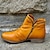 cheap Ankle Boots-Women&#039;s Boots Plus Size Outdoor Daily Solid Color Booties Ankle Boots Winter Chunky Heel Round Toe Casual Minimalism PU Zipper claret Yellow brown Black