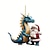 preiswerte Baumzubehör-5 Stück Christbaumschmuck Drache 2D Acryl Hängedekorationen Niedlicher Drache Weihnachtsschmuck 2024 Neues Drachenhandwerk Hängeschmuck Neujahr Festliche Partybedarf Zimmer Hängedeko
