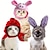 זול בגדים לכלבים-כובע חתול בצורת חיות חמודות תחפושת חמה לכלב &amp; ציוד למסיבות חיות מחמד לחתולים