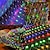 preiswerte Solarschulenleuchten-3M Lichterketten 192 LEDs EL Warmweiß Mehrfarbig LED-Netzmaschen-Lichterketten Halloween Solar Weihnachtsdekoration 24 V