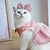baratos Vestidos-Cachorros Gatos Vestidos Moda Estilo bonito Inverno Macio Lavável Confortável Ao ar livre Festa Roupas para cães for Bichon Frise Poodle Pomerânia Animais de Pequeno Porte Borboleta