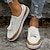 cheap Women&#039;s Sneakers-Women&#039;s Sneakers Slip-Ons Plus Size Platform Sneakers Slip-on Sneakers Outdoor Daily Solid Color Summer Tassel Flat Heel Round Toe Elegant Fashion Comfort Suede Loafer Black White Red