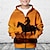Недорогие 3D верхняя одежда для мальчиков-Мальчики 3D Лошадь Толстовка Пальто Верхняя одежда Длинный рукав 3D печать Осень Зима Мода Уличный стиль Круто Полиэстер Дети 3-12 лет на открытом воздухе Повседневные Стандартный