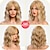 Χαμηλού Κόστους Συνθετικές Trendy Περούκες-ξανθές περούκες bob για γυναικεία συνθετική περούκα κυματιστά σγουρά μαλλιά με κτυπήματα για καθημερινή χρήση