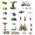 abordables Jouets de Construction-Blocs de construction de 24 dinosaures pour garçons, boîte aveugle, puzzle pour enfants, combinaison de scènes, jouet d&#039;assemblage, cadeau