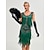 abordables Robes-Années Folles Années 1920 Robe de vacances Robe Charleston Robe Bal Masqué Gatsby le Magnifique Charleston Invité au mariage Paillettes Frange à pompons Femmes Nouvel An Mascarade Mariage robe