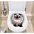 economico Adesivi murali decorativi-parete murale 3d di arte della parete gatto poster da parete adesivi toilette 3d autoadesivi della parete del gatto gatto decalcomanie adesivi gatto gatto toilette ragazze camera da letto wc decor gatto decalcomanie della parete notebook poster