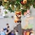 billige Julepynt-hundebil hængende ornament, akryl 2d fladtrykt nøglering, valgfri akryl ornament og bil bakspejl tilbehør mindegavepakke