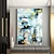 billige Abstrakte malerier-Hang malte oljemaleri Håndmalte Lodrett Abstrakt Landskap Moderne Valset lerret (uten ramme)