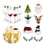 abordables Cuisine de noël-Verre à vin de noël, carte en papier, accessoires de vin pour décoration de fête, ustensiles de bar, 10 pièces