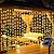 رخيصةأون أضواء شريط LED-قطعة واحدة من مصابيح الستارة الشمسية المقاومة للماء سلسلة إضاءة خيالية، إضاءة داخلية للنافذة لحفلات الزفاف، والحفلات، وإضاءة عيد الميلاد المزخرفة