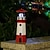 abordables Lámparas de noche 3D-Torre de luz solar, luz de resina giratoria para jardín LED torre de humo al aire libre advertencia paisaje luz jardín patio césped, decoración de faro giratorio de 360 grados, regalos de faro