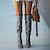 Χαμηλού Κόστους Καουμπόη και δυτικές μπότες-Γυναικεία Μπότες Μπότες καουμπόι δυτικές Μεγάλα Μεγέθη Μπότες με τακούνι ΕΞΩΤΕΡΙΚΟΥ ΧΩΡΟΥ Καθημερινά Συμπαγές Χρώμα Μπότες Μέχρι το Γόνατο Χειμώνας Αποκλείστε τη φτέρνα Κοντόχοντρο Τακούνι