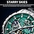 cheap Mechanical Watches-OLEVS 6689 Men&#039;s Automatic Watch Skeleton Multifunctional Starry Sky Stainless Steel Leather Watchband Luxury Dress WristWatch
