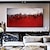 levne Abstraktní malby-ruční olejomalba akrylové plátno nástěnná dekorace moderní zhao wuji-kiminimalistický styl červená abstraktní textura pro domácí výzdobu válcované bezrámové nenatažené malby