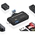 tanie Koncentratory USB-Czytnik kart SD 7 w 1 Adapter USB 3.0 z podwójnym gniazdem do smartfonów Mac Windows Linux Chrome PC &amp; kamery