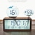 economico Radiosveglie e Orologi-orologio creativo in legno orologio digitale per temperatura e umidità luce notturna orologio da testata lcd sveglia in legno a grande schermo con funzione snooze