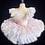 cheap Kids&#039; Dancewear-Kids&#039; Dancewear Ballet Dance Costumes Dress Pearls Splicing Paillette Girls&#039; Performance Party Short Sleeve Spandex