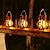 olcso Flashlights &amp; Camping Lights-napelemes led kemping lámpa wovilon led vintage lámpás villogó láng, beltéri/kültéri függő dekorációk lámpák teraszra dekoratív lámpák, udvar, terasz, gyep, kandalló 1/2/4db