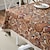 billige Bordduker-bomullslin duk vintage rektangel floral pastoral duk vaskbart bordtrekk for innendørs utendørs, gårdsinnredning, piknik