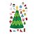 abordables Cadeau de fête-Décorations de Noël en feutre tridimensionnelles pour enfants, puzzle tridimensionnel, pendentif fait à la main, tissu non tissé pour cadeaux de Noël