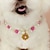 billige Hundehalsbånd, -seler og -snore-lille tusindfryd halskæde smykker beaded farverige behårede tilbehør håndlavet justering metal udendørs