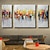 voordelige Abstracte schilderijen-3 panelen olieverfschilderij 100% handgemaakte handgeschilderde kunst aan de muur op canvas kleurrijke horizontale abstracte moderne woondecoratie decor gerold canvas met gespannen frame