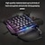 abordables Claviers-Clavier de jeu mécanique à une main, mini clavier de jeu portable rétroéclairé rvb