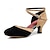 cheap Ballroom Shoes &amp; Modern Dance Shoes-Women&#039;s Latin Shoes Performance Party Evening Ballroom Dance Heel Thick Heel Pointed Toe Buckle Adults&#039; Black / Red Black Brown