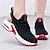 Χαμηλού Κόστους Sneakers Χορού-Γυναικεία Παπούτσια Χορού Στυλάτο Επίπεδο Τακούνι Στρογγυλή Μύτη Δαντέλα μέχρι πάνω Ενηλίκων Μαύρο / Κόκκινο Λευκό Βυσσινί