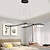 cheap Pendant Lights-LED Pendant Light Dimmable 34.3&quot; Acrylic Modern Simple Fashion Hanging Light with Remote Control for Study Room Office Dinning Room Lighting Fixture 110-240V