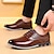 cheap Men&#039;s Oxfords-Men&#039;s Oxfords Derby Shoes Walking Casual Daily Office &amp; Career Leather Comfortable Lace-up Bark brown Black Spring Fall