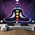 cheap Blacklight Tapestries-Blacklight Tapestry UV Reactive Glow in the Dark Glow Party Neon Bohemian Meditation Psychedelic Buddha Chakra Trippy Misty Hanging Tapestry Wall Art Mural for Living Room Bedroom