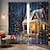 cheap Curtains &amp; Drapes-Farmhouse Curtain 2 Panels，Barn Wood Door Curtain Drapes For Living Room Bedroom,Grommet/Eyelet Curtain for Kitchen Door Window Treatments Room Darkening