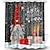 Grauer Hintergrund-Elfen-Badezimmer-Duschvorhang, süßer Weihnachts-Schneeflocken-Muster-Duschvorhang, Winter-Weihnachtsurlaub-Badezimmer-Vorhang, mit 12 Kunststoffhaken preiswerte Weihnachtsbad-Grauer Hintergrund-Elfen-Badezimmer-Duschvorhang, süßer Weihnachts-Schneeflocken-Muster-Duschvorhang, Winter-Weihnachtsurlaub-Badezimmer-Vorhang, mit 12 Kunststoffhaken