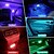 cheap Car Interior Ambient Lights-Car LED Lights Interior 7 Colors Ambient Interior Car Light With 8 Bright LED Lamp Beads USB Rechargeable Car Interior Led Night Light