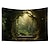 cheap Landscape Tapestry-Window View Forest Hanging Tapestry Wall Art Large Tapestry Mural Decor Photograph Backdrop Blanket Curtain Home Bedroom Living Room Decoration