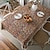 billiga Dukar-bomullslinne bordsduk vintage rektangel blommig pastoral bordsduk tvättbar bordsduk för inomhus utomhus, bondgårdsinredning, picknick