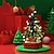 cheap Building Toys-Festival Tree Building Blocks Rotating Lights Music Creative Decorations Children&#039;s Puzzle Assembly Festival Gifts