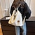 cheap Handbag &amp; Totes-Women&#039;s Tote Shoulder Bag Hobo Bag Canvas Outdoor Daily Holiday Zipper Large Capacity Lightweight Durable Solid Color Black off-white khaki