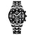 voordelige Quartz-horloges-VA VA VOOM Heren Quartz horloges Modieus Zakelijk Polshorloge Weergave maanfase Lichtgevend Eeuwigdurende kalender Kalender Teräs Horloge