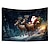 abordables tapiz navideño colgando-Decoraciones navideñas, trineo de renos de Papá Noel, tapiz colgante, arte de pared, tapiz grande de Navidad, decoración mural, fotografía, telón de fondo, manta, cortina, decoración del hogar,